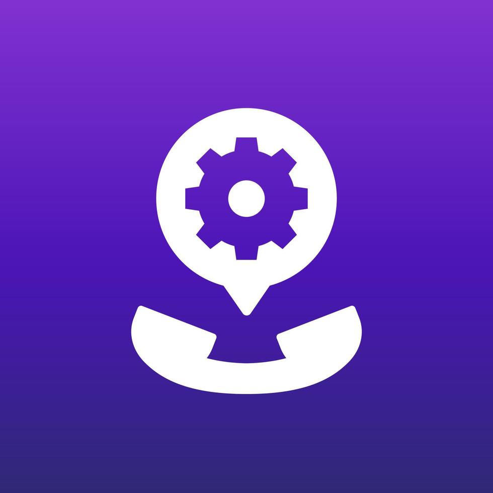 call settings icon for apps and web vector