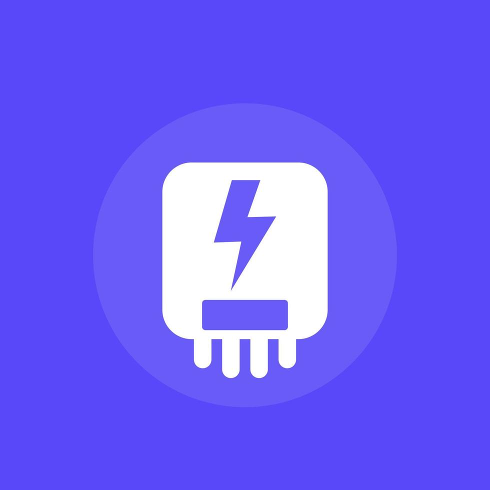 electric power control system icon, vector