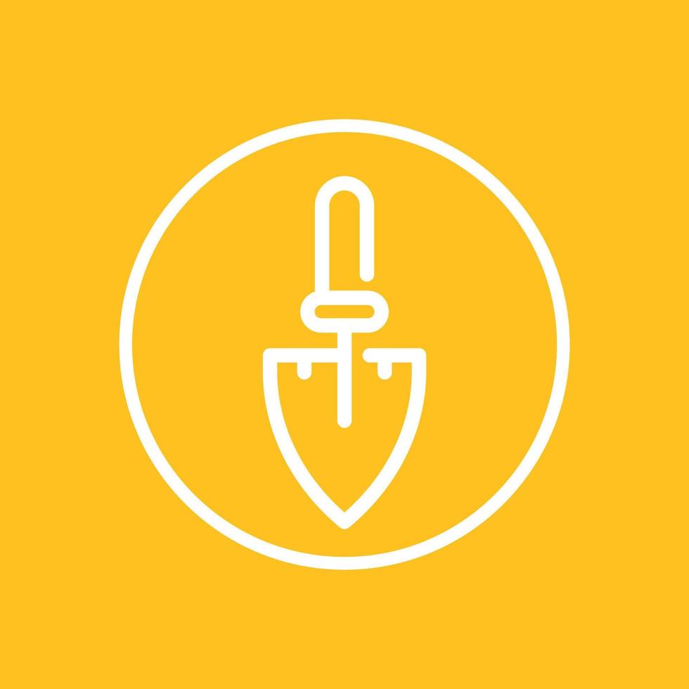 trowel linear icon vector