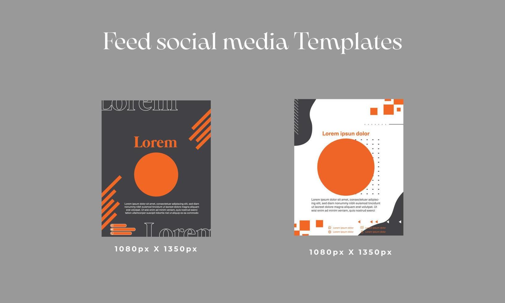 Magazine Feed social media Templates Design vector