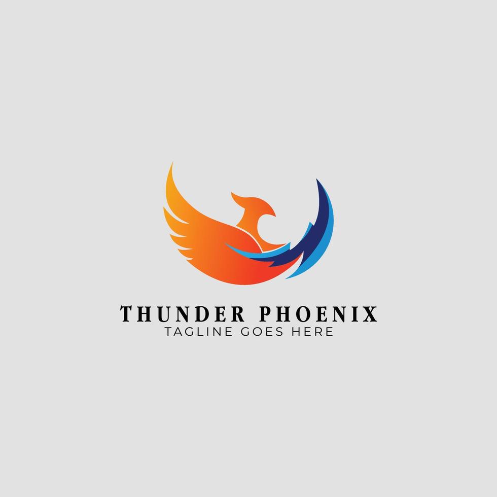 Thunder Phoenix Logo vector