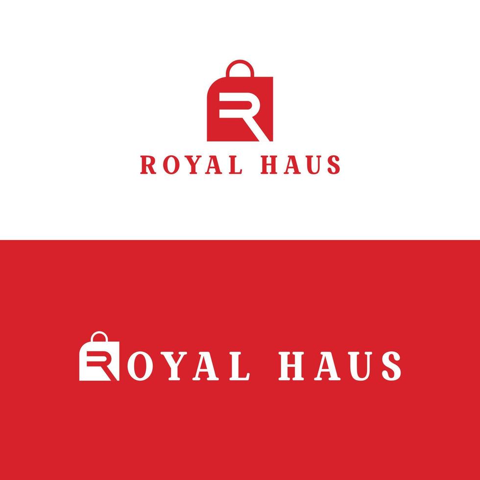 logotipo de royal haus comercio electrónico vector