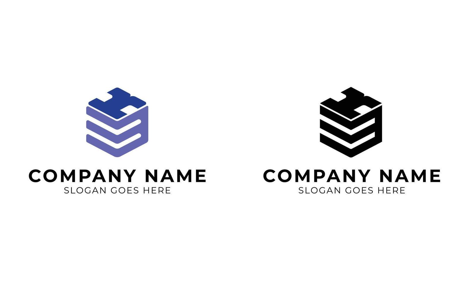 Minimalist square logo design template. Unique logo design with the concept of the letter b, the letter k with a box. Vector Graphics