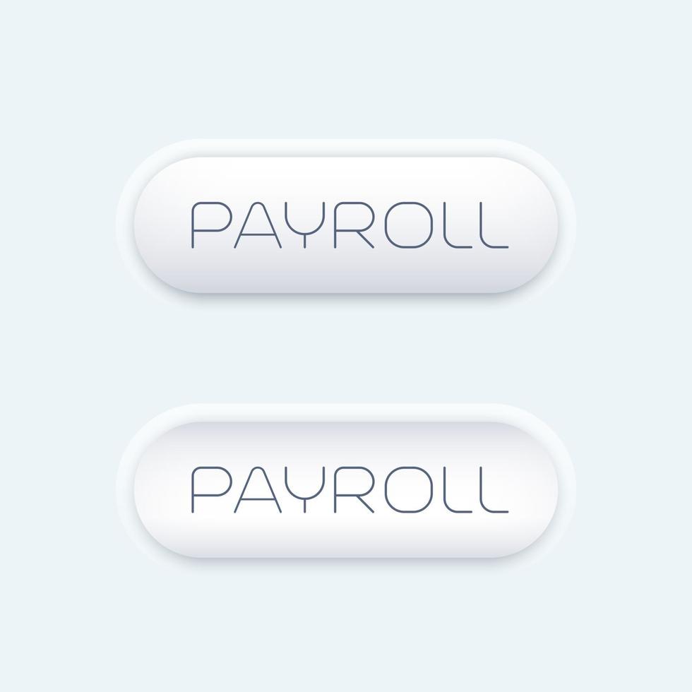 Payroll button for web, modern design vector