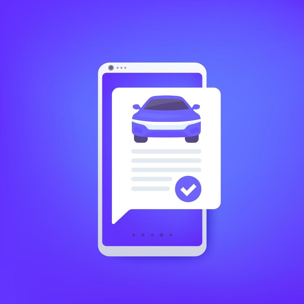 car history report, online check, vector design
