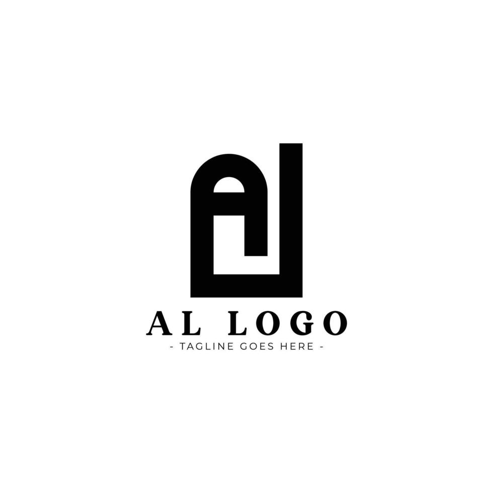 letter AL logo template design vector