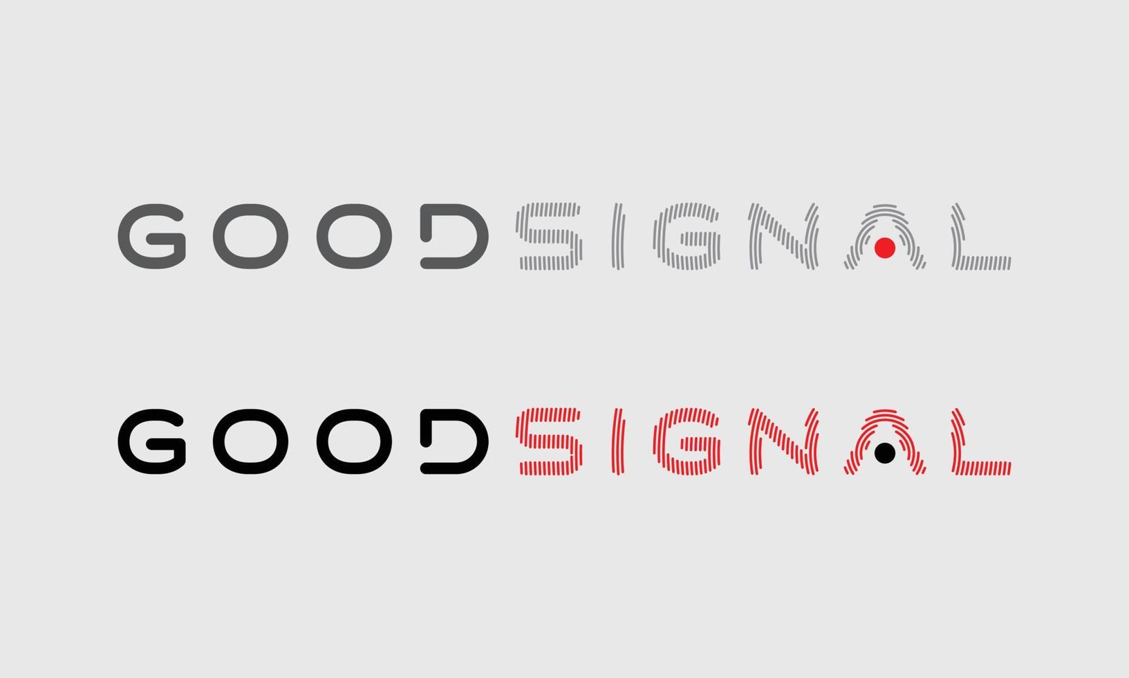 Good Signal Logo Design vector