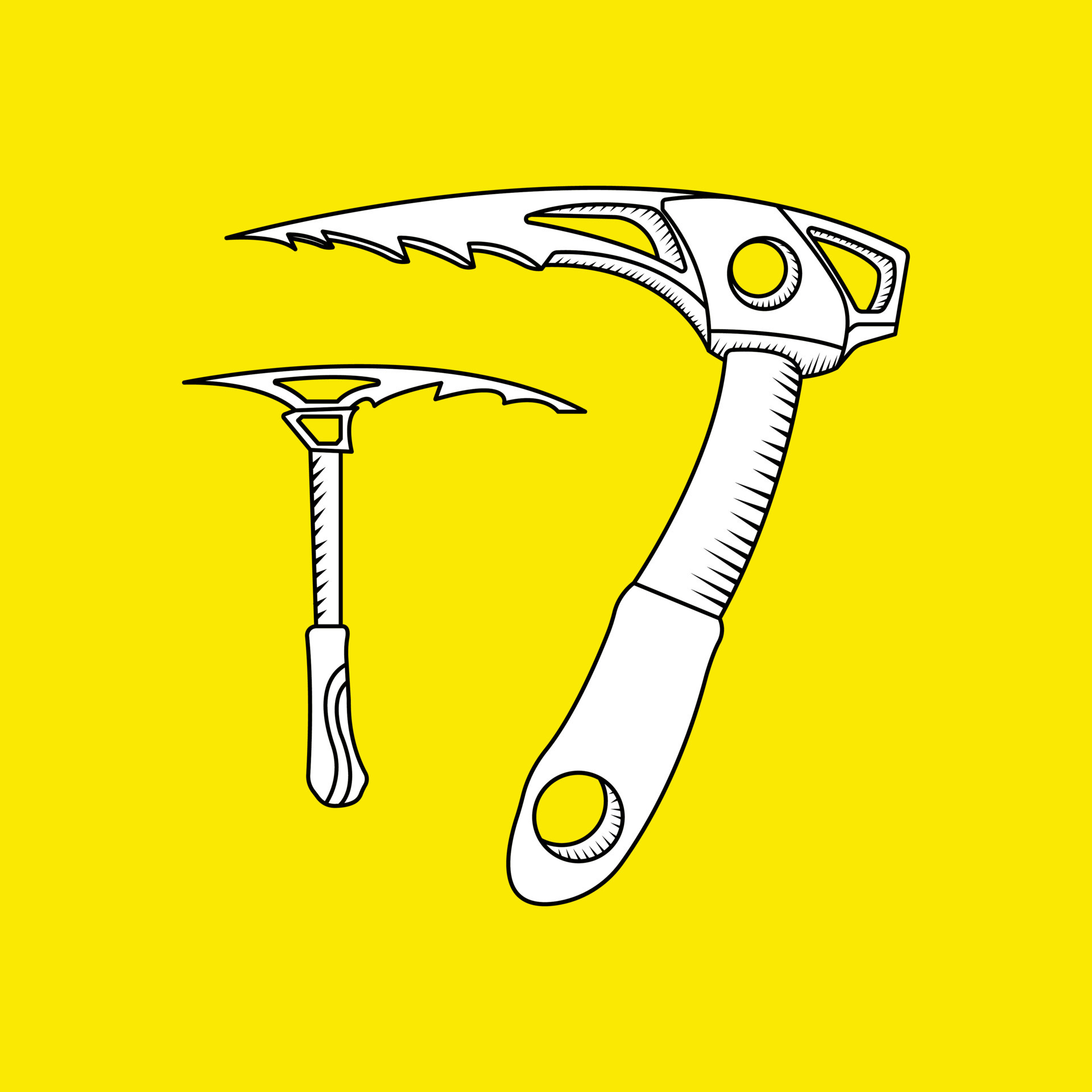 ice axe, climbing axe,Ice pick, axe for climbing 7536090 Vector Art at