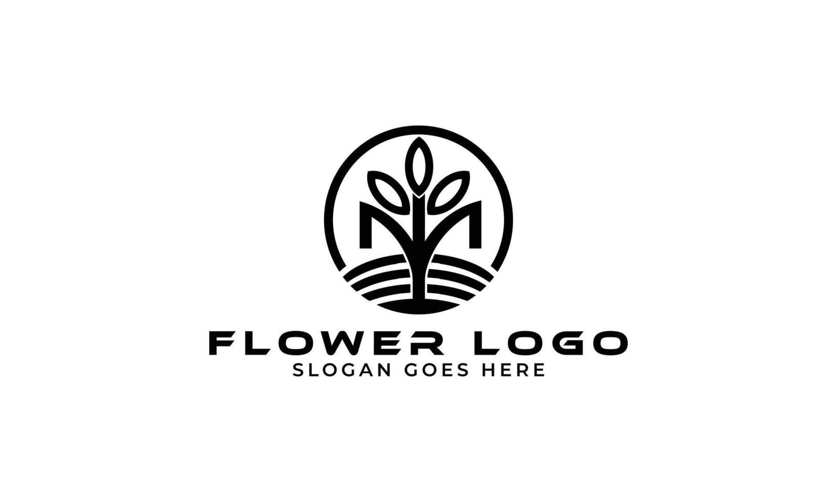 flower logo design vector