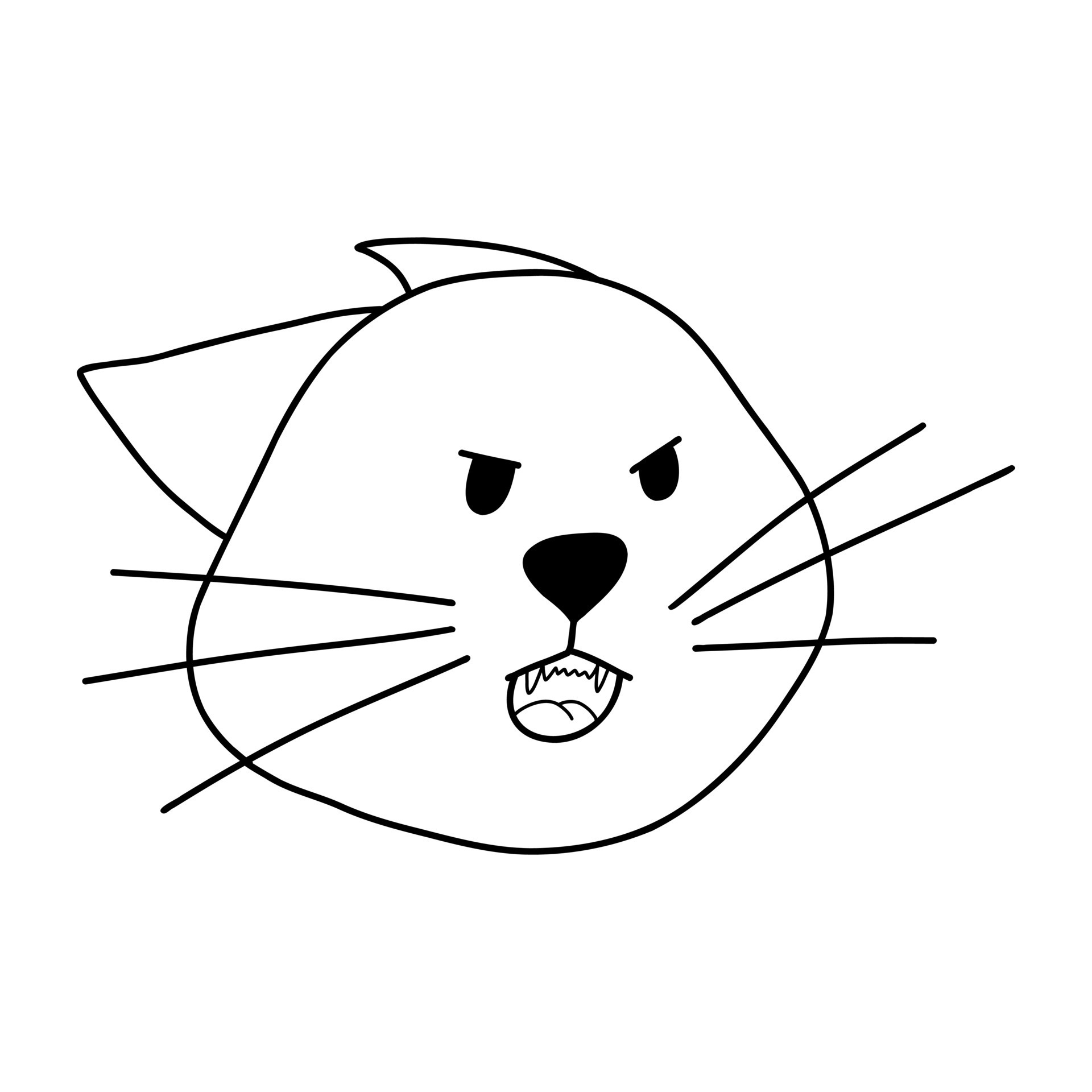 Premium AI Image  Drawing cat emotional cat cute cat angry cat