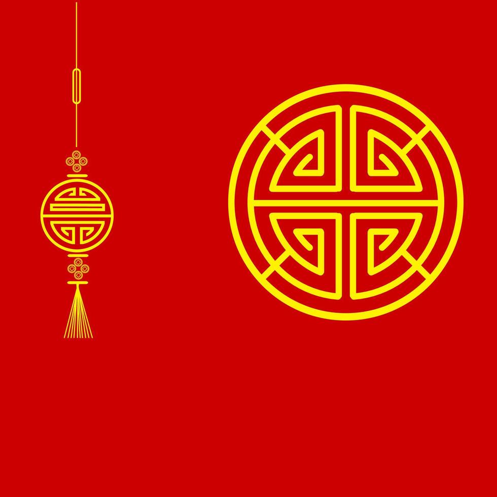 The Chinese New Year Red Background. vector