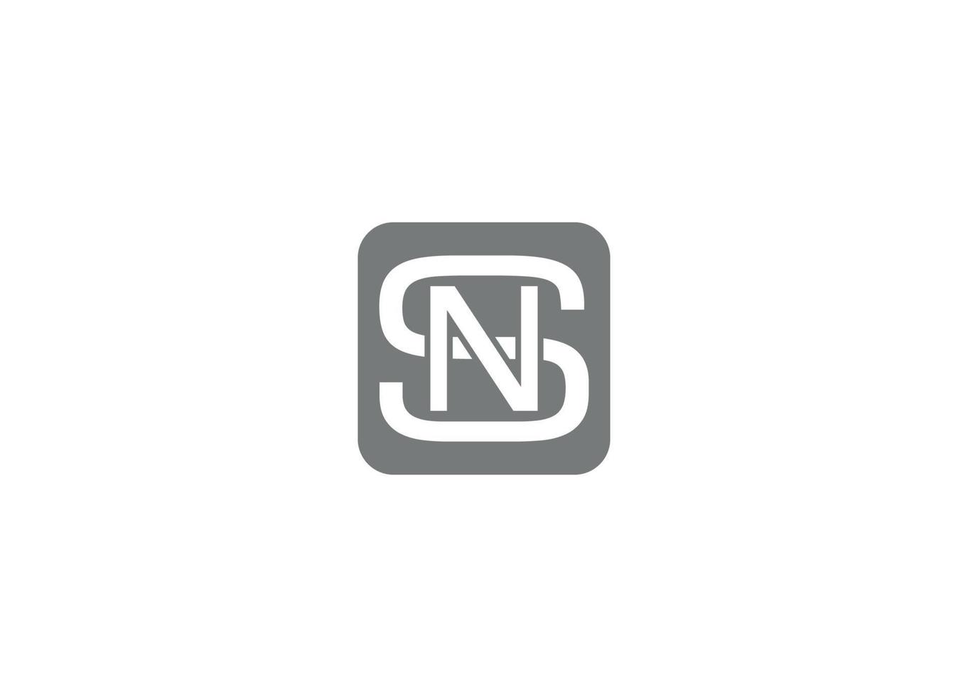 SN initial logo design vector icon