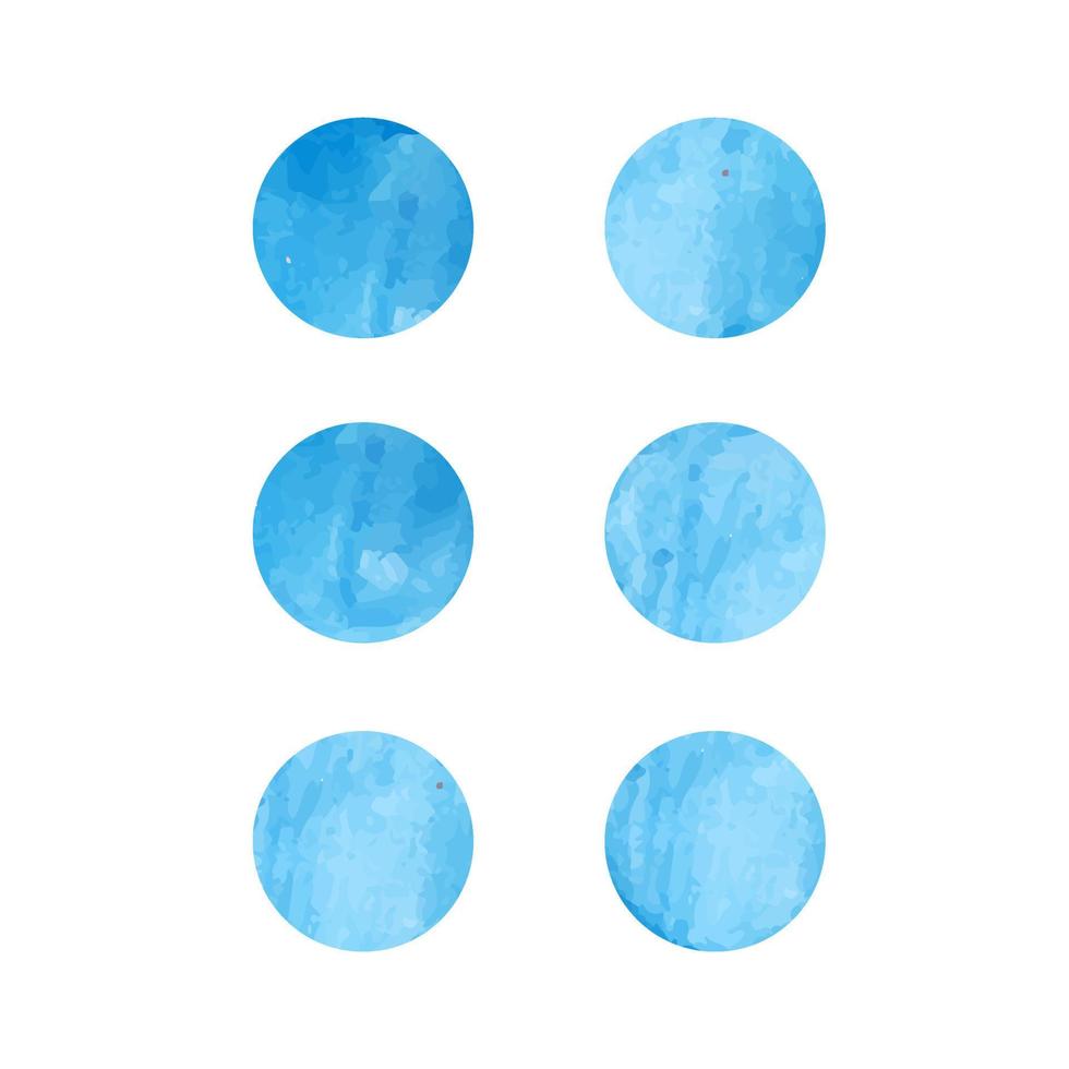 Set vector blue watercolor texture. Watercolor background.