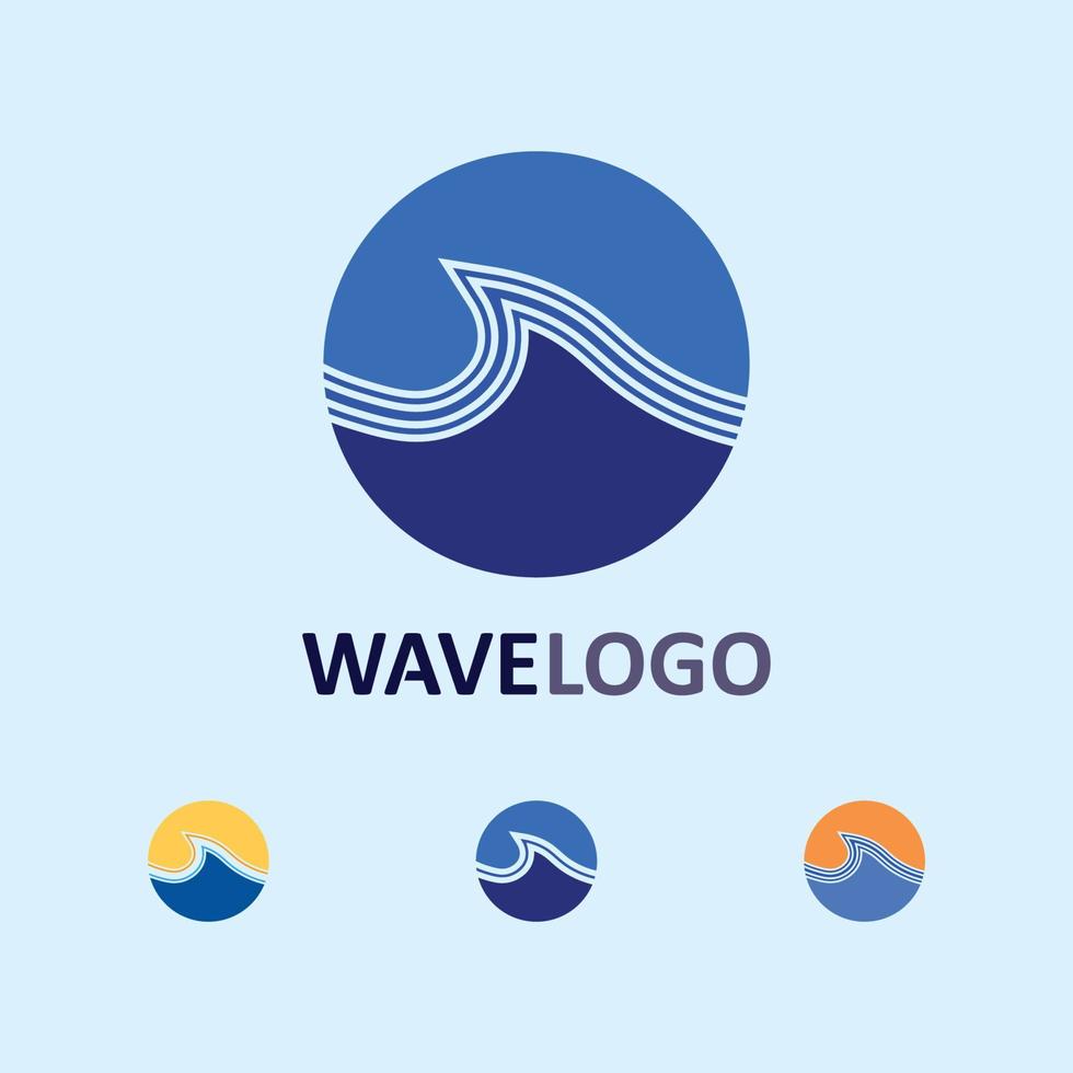 wave icon and water drop vector illustration design logo business