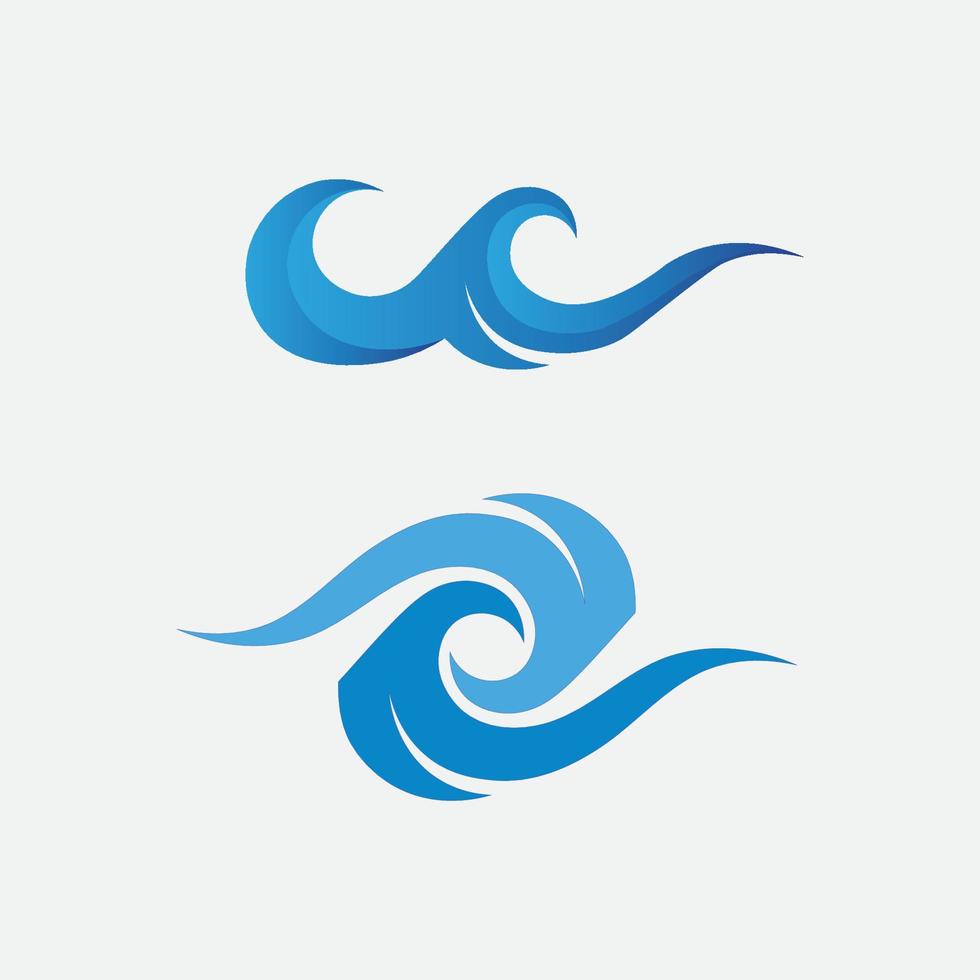 wave icon and water drop vector illustration design logo business