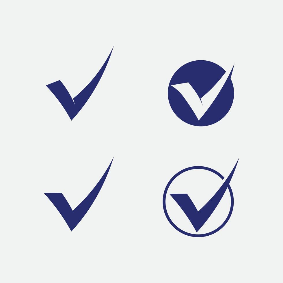 vector o icono del logotipo de la marca de verificación de la lista de verificación. símbolo de marca en la ilustración de color verde. acepte el símbolo okey para la aprobación o el diseño de la lista de verificación