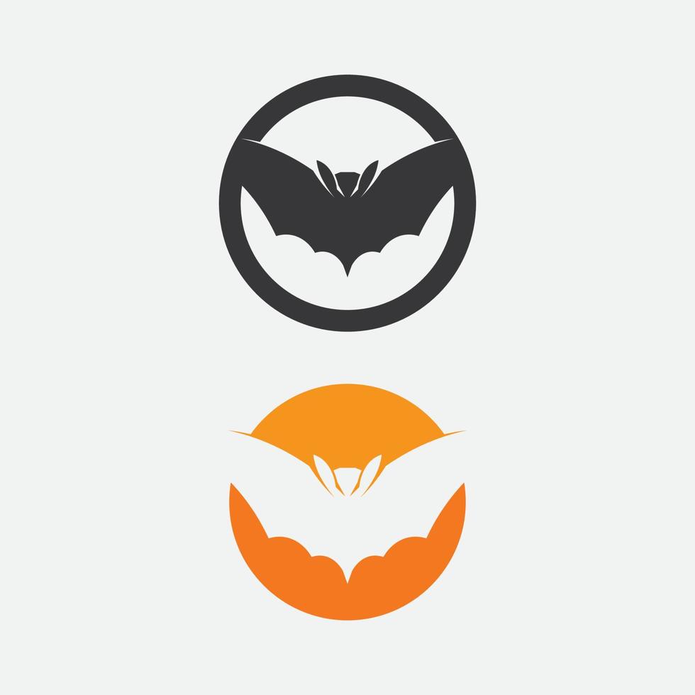 Bat logo animal and vector, set wings, black, halloween, vampire, gothic, illustration, design bat icon vector