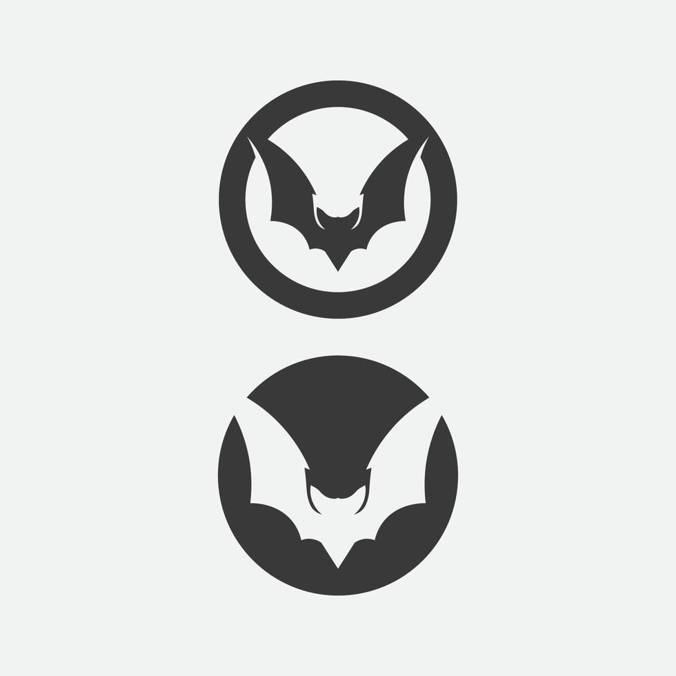 Bat logo animal and vector, set wings, black, halloween, vampire, gothic, illustration, design bat icon vector
