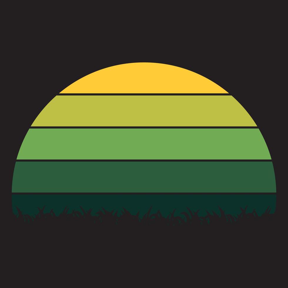 Retro Vintage Sunset Background Clipart Vector illustration, sunset striped clipart