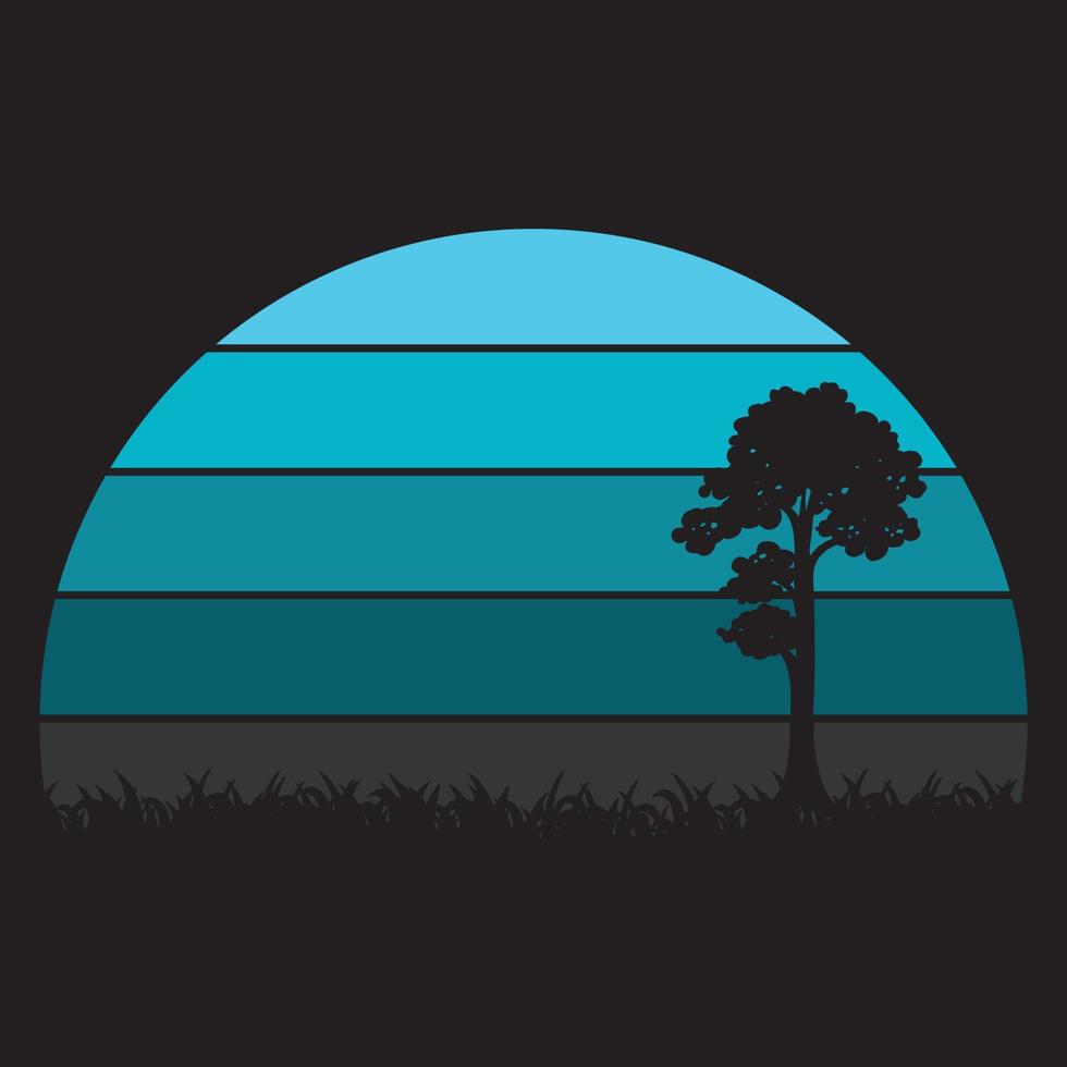 Sunset Striped Retro Vintage Textures vector
