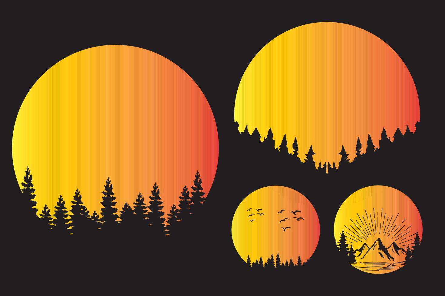 atardecer rayas retro vintage colores, vector vector gratis