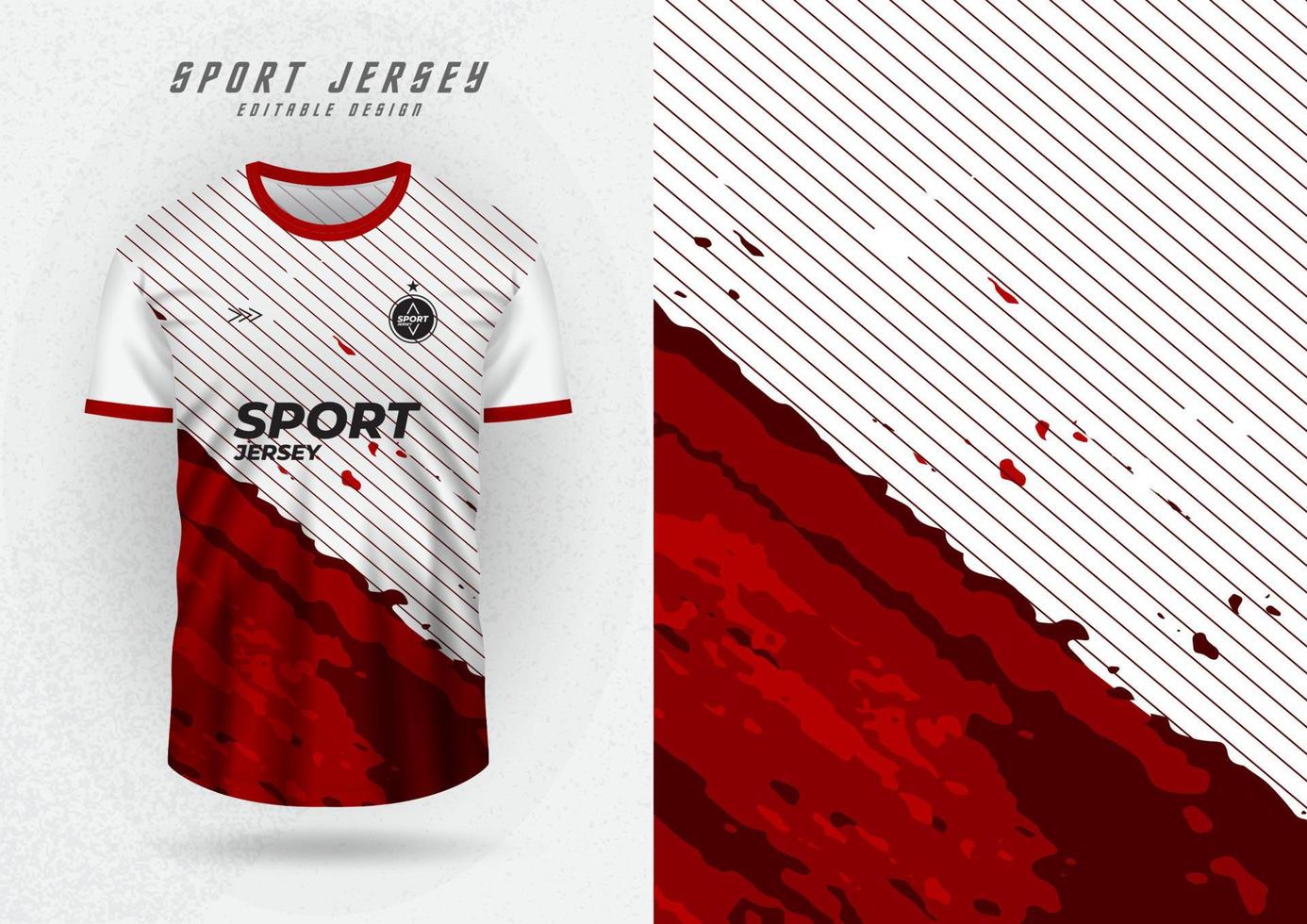 fondo de maqueta para patrón rojo de jersey deportivo vector