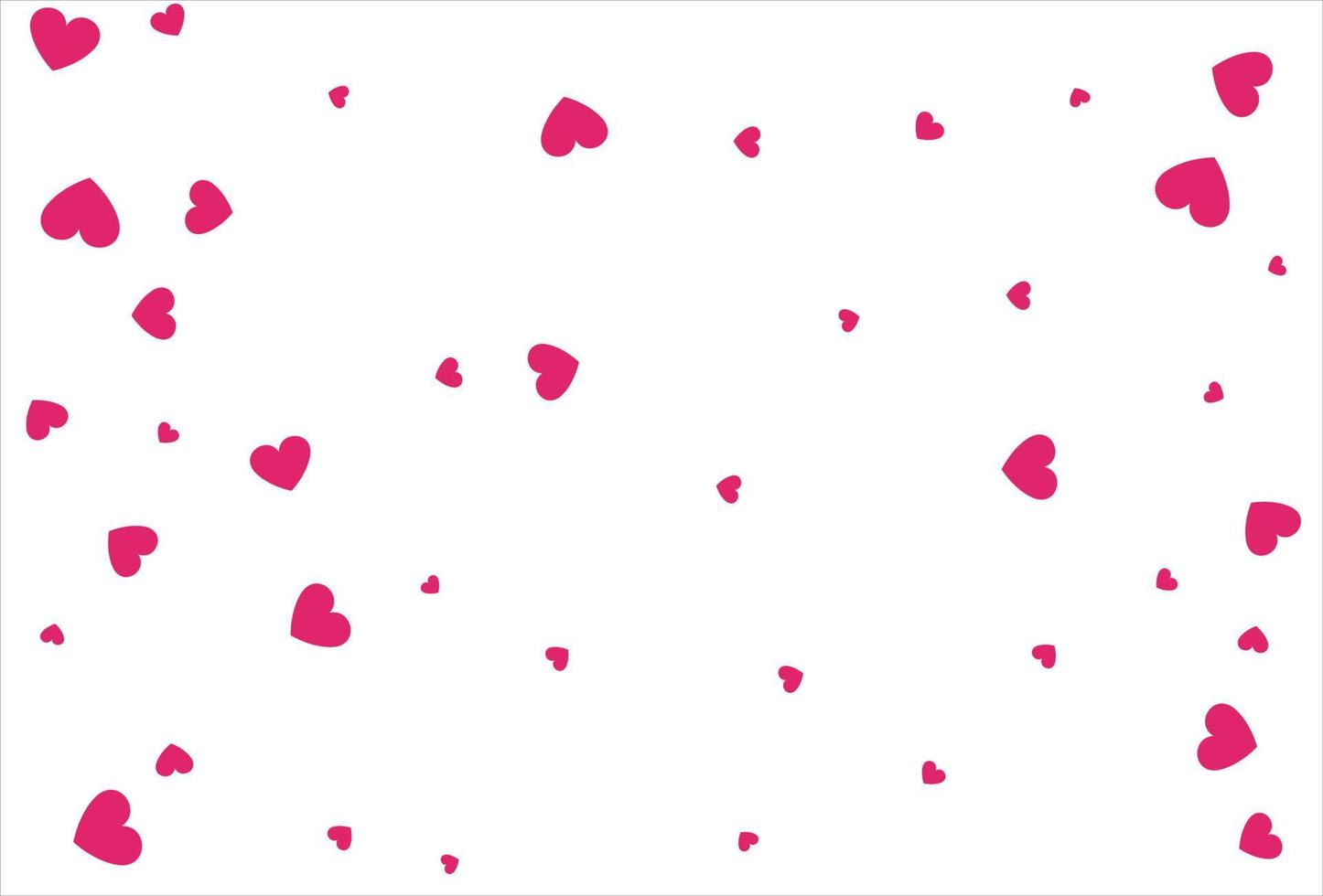 Red heart background. Love confetti background vector