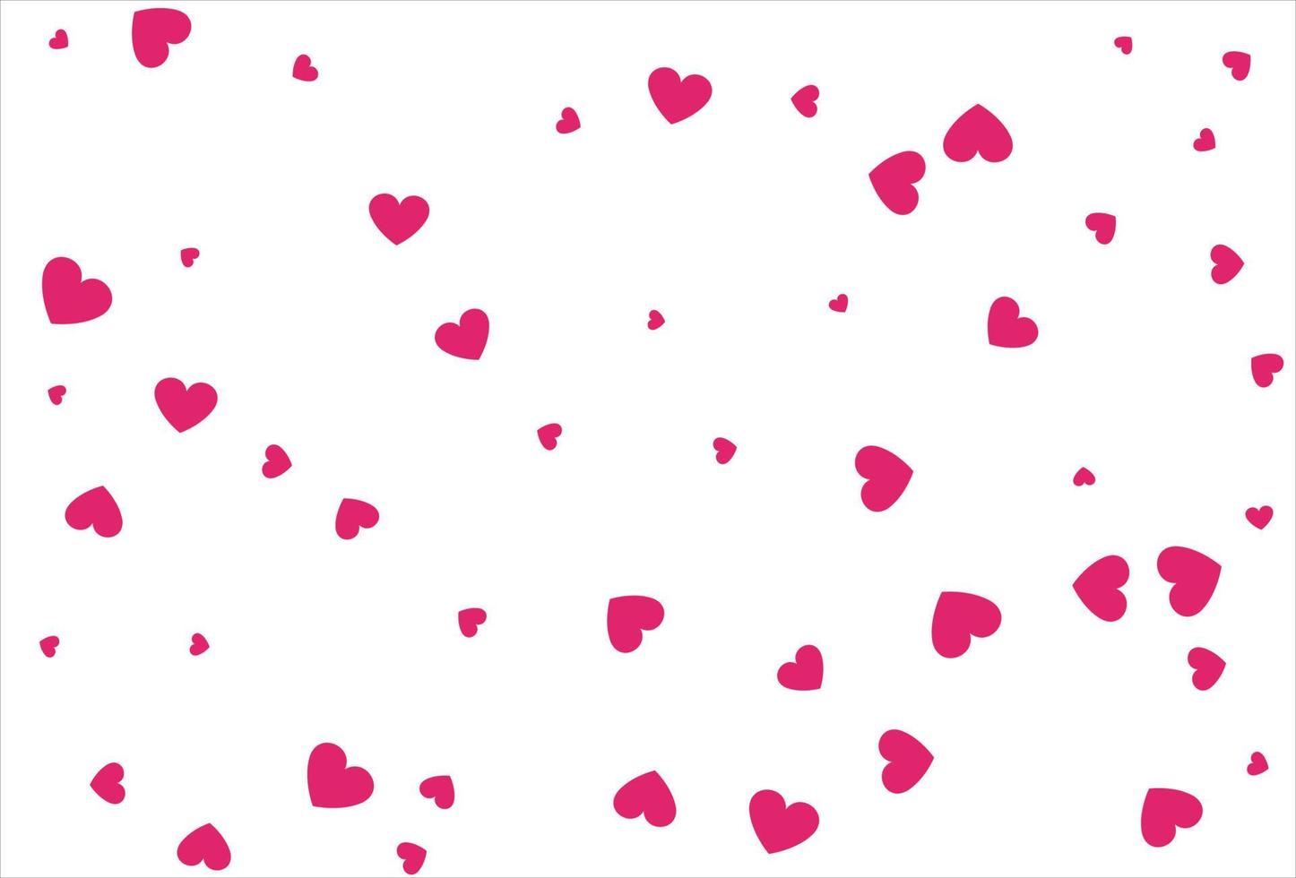 Red heart background. Love confetti background vector