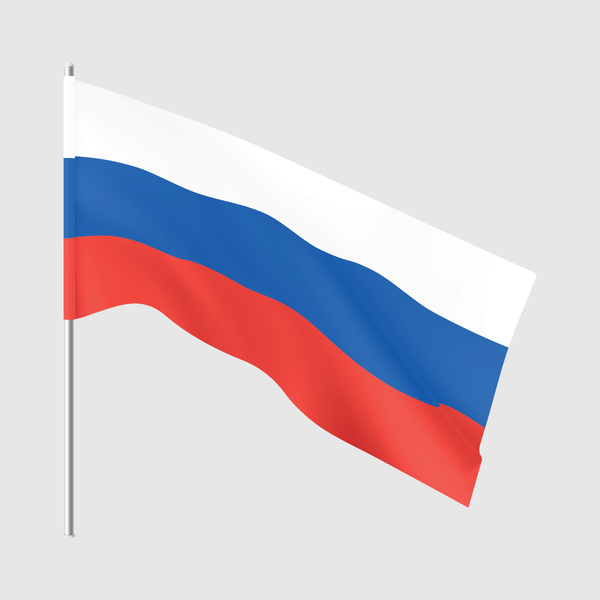 Russia flag. National realistic flag of Russian Federation