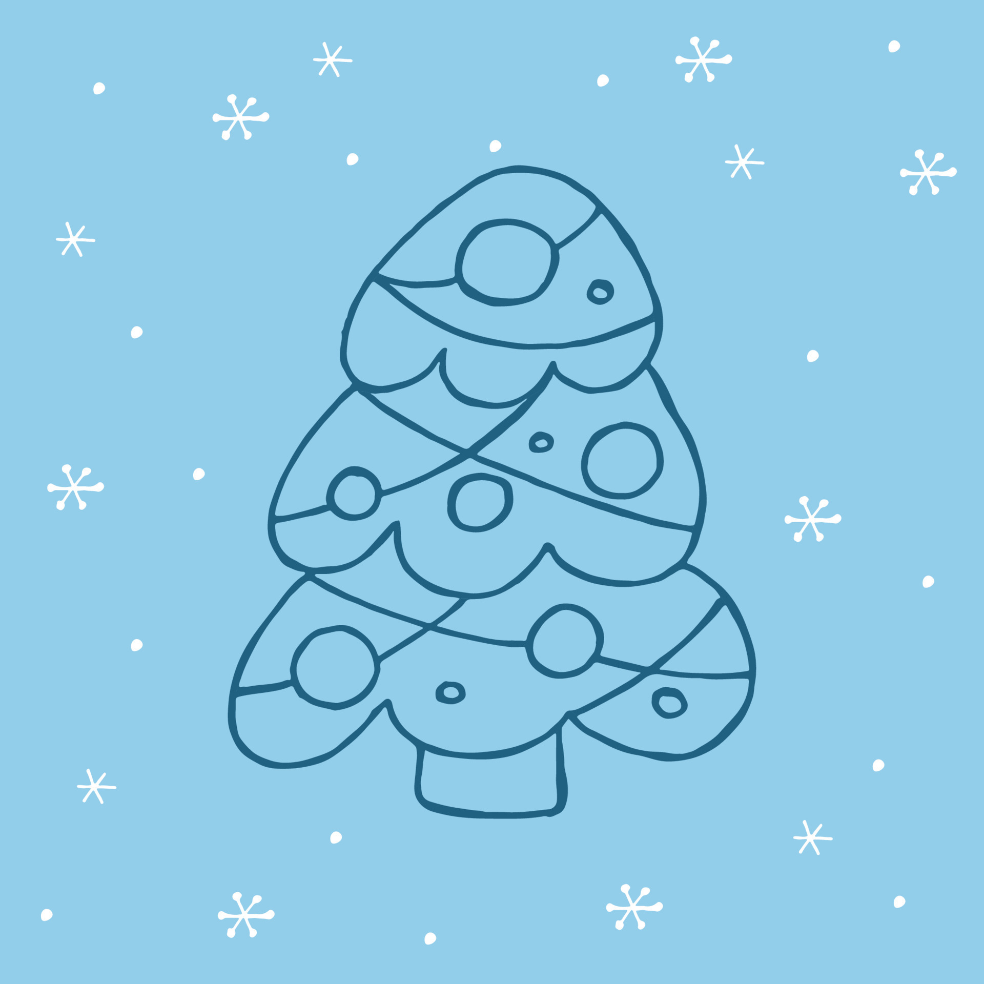 Pine Tree Doodle Vector Art, Icons, and Graphics for Free Download