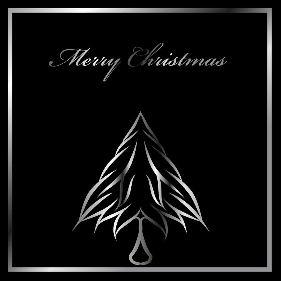 Greeting card on Merry Christmas and Happy New Year 2022 wallpaper with black background. Vector illustration
