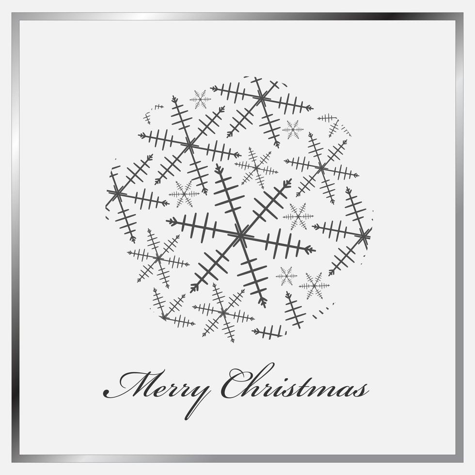 fondo de navidad y tarjeta de felicitación de año nuevo, pancarta, papel tapiz de póster. diseño de copos de nieve. ilustración vectorial vector
