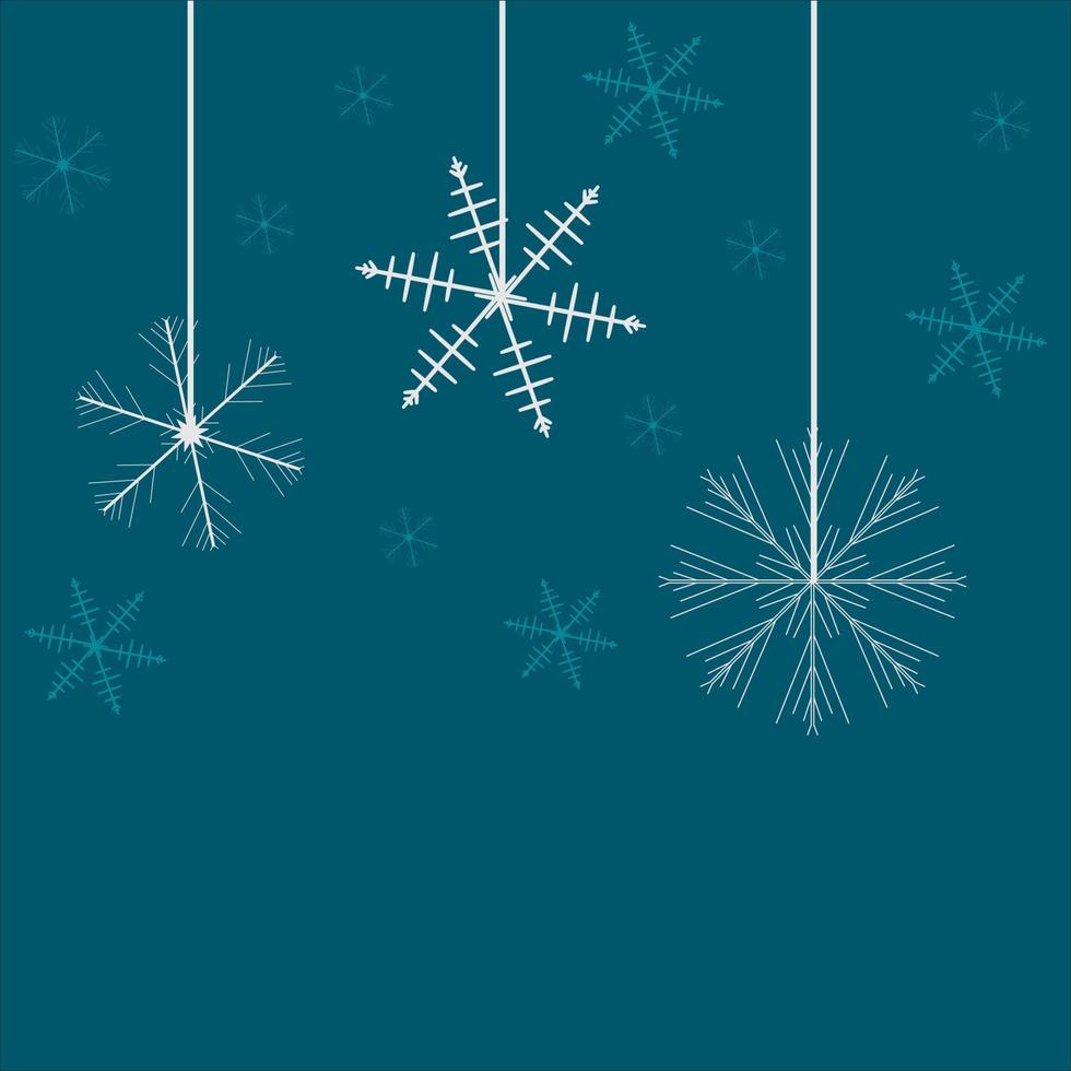 fondo de navidad y tarjeta de felicitación de año nuevo, pancarta, papel tapiz de póster. diseño de copos de nieve. ilustración vectorial vector