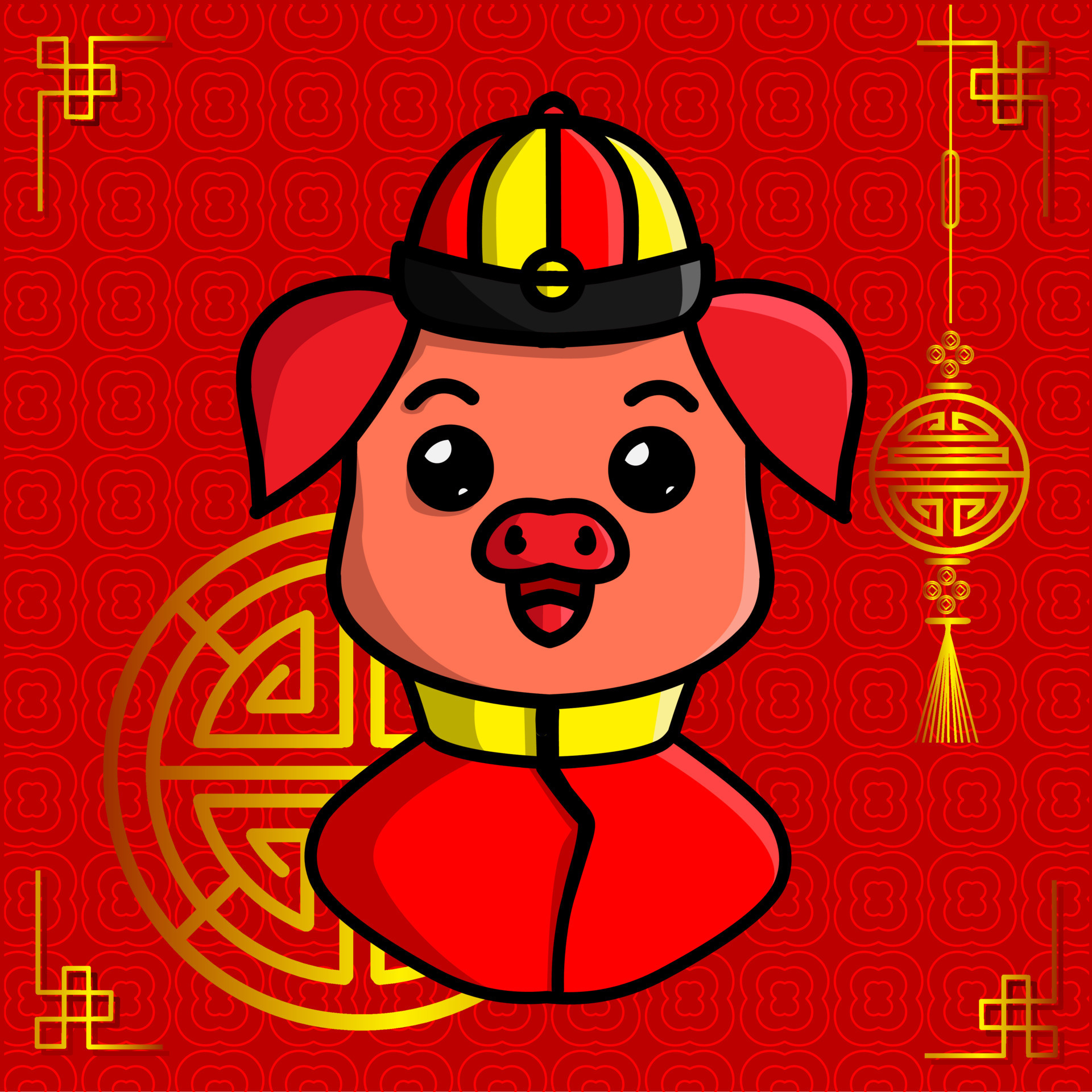Happy Chinese New Year. Cartoon cute pig set with traditional chinese costume. The year of animal zodiac vector 7538058 Vector Art at Vecteezy Happy Chinese New Year. Cartoon cute pig set with traditional chinese costume. The year of animal zodiac vector 7538058 Vector Art at Vecteezy
