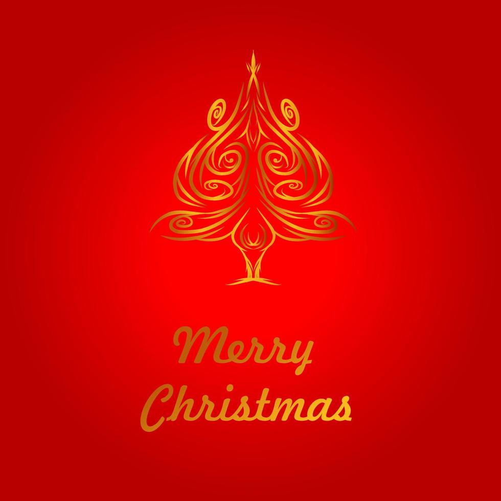 Merry Christmas greeting card, banner, poster. Vintage Background With Typography and Elements vector