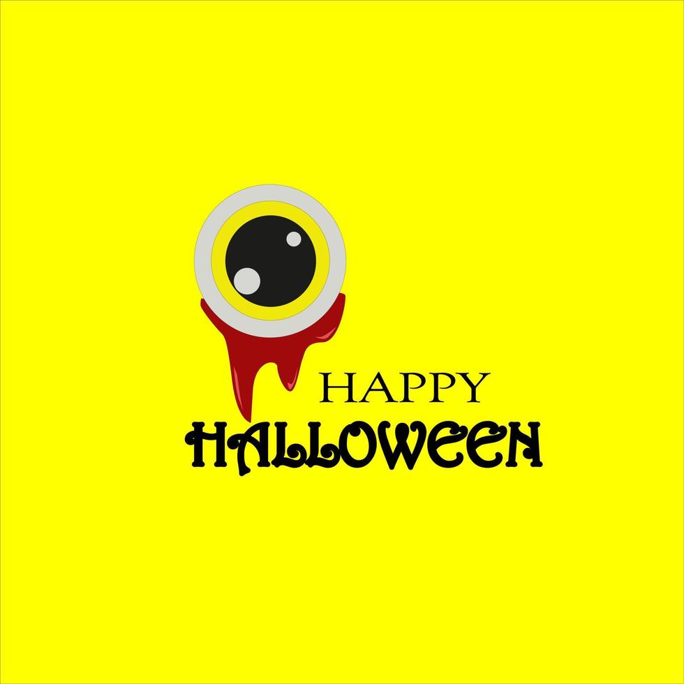 Ilustración de vector de fondo feliz halloween. diseño de cartel de monstruo espeluznante
