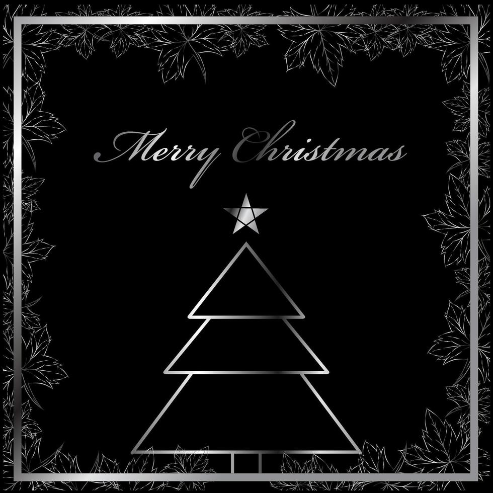 Greeting card on Merry Christmas and Happy New Year 2022 wallpaper with black background. Vector illustration