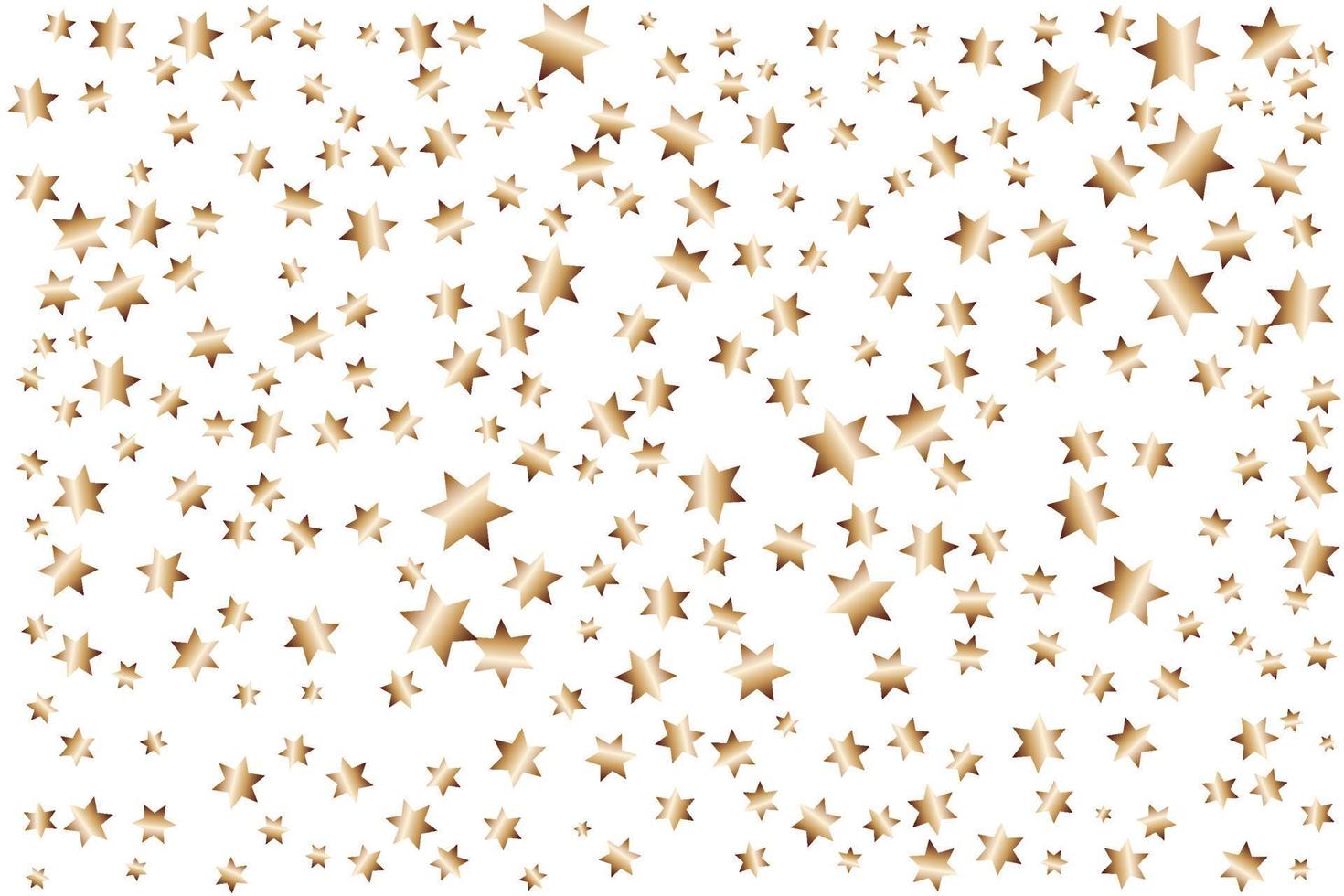 Golden stars pattern on white background vector