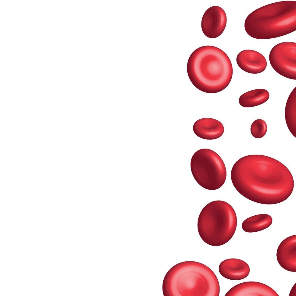 Special background of red blood cells falling like waterfall vector