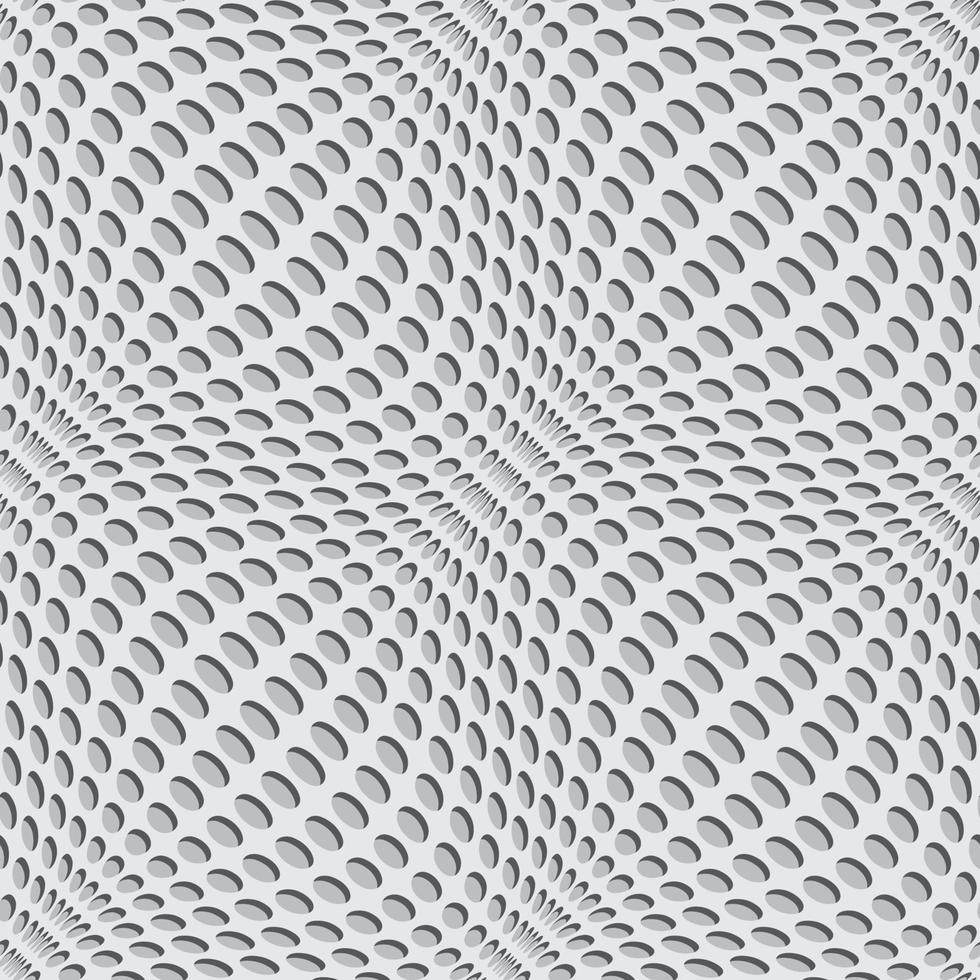 Wavy perforated background with round hole. Vector seamless pattern. Smooth lines. Gray colors.