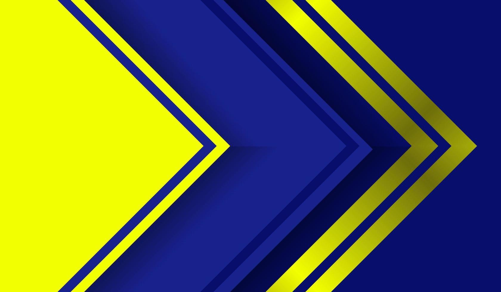 abstract blue and yellow background with gold ribbon vector
