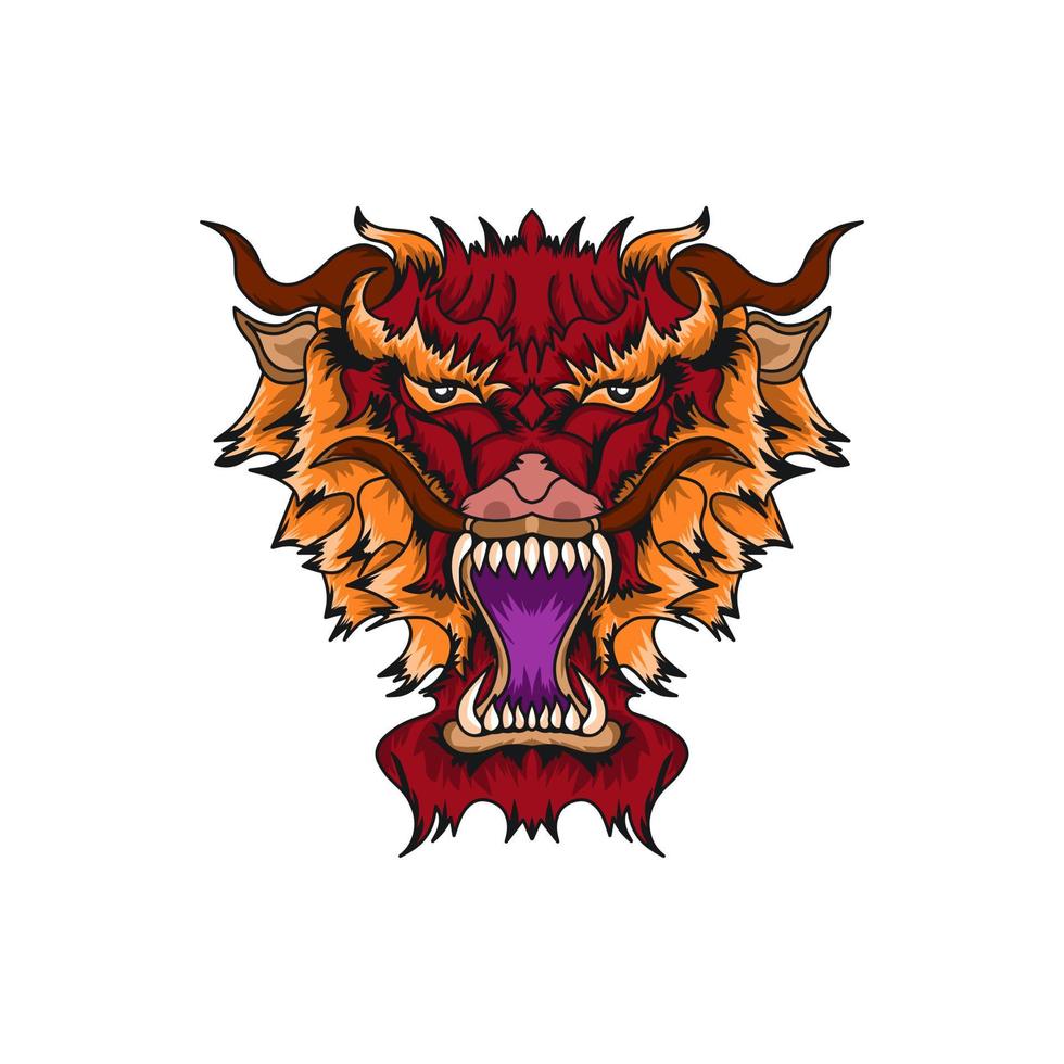 Angry Bull Head Esport Mascot Esport Logo vector