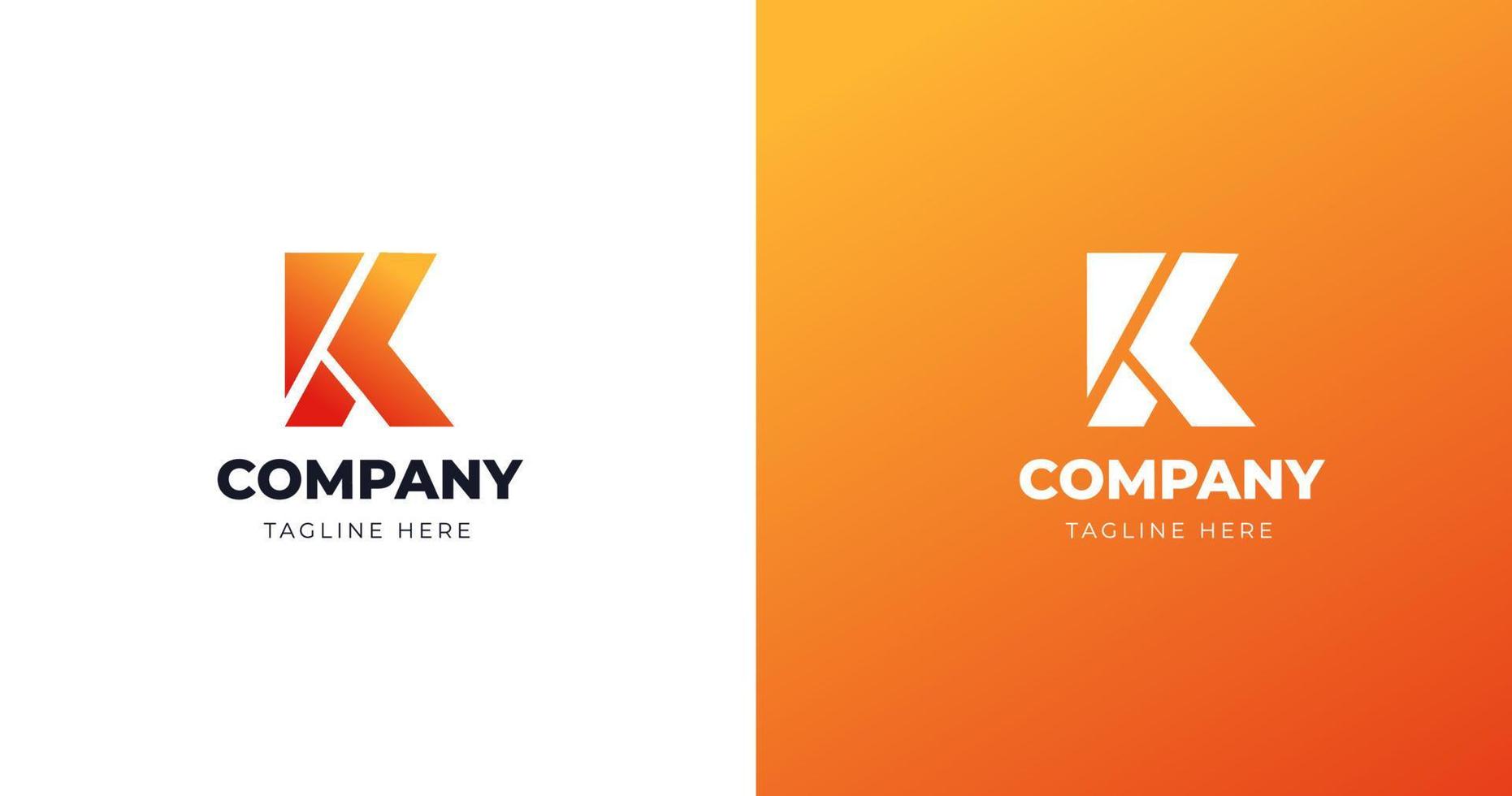 initial K letter logo design template vector illustration