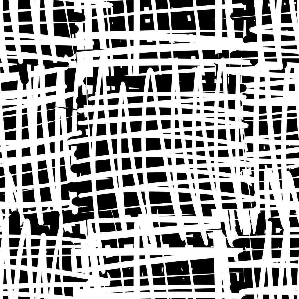 Black and white pattern with scribbles and strokes vector