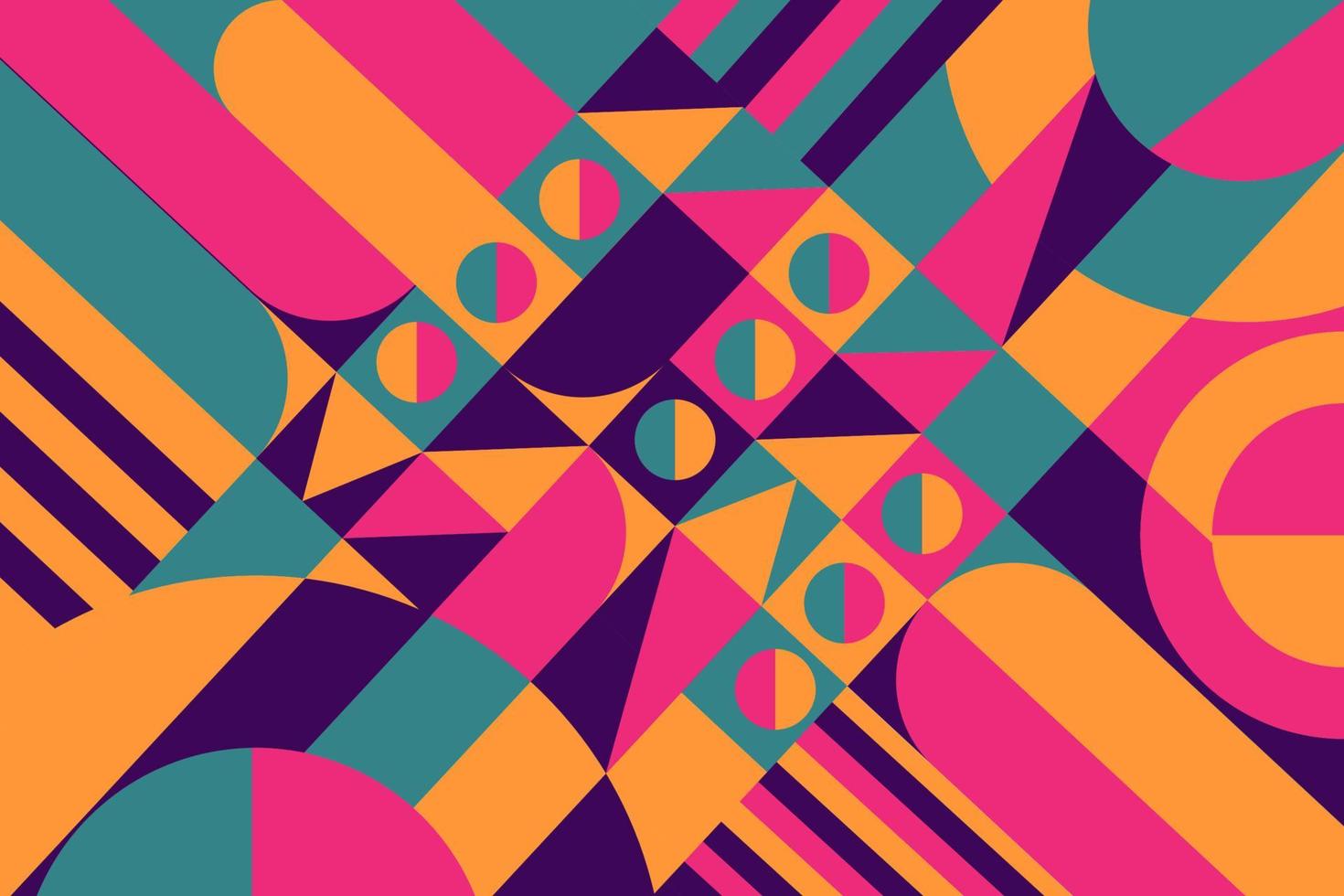 Bauhaus geometric Background shape with gradient color for wall art, wallpaper, banner, sales promotion and business presentation vector