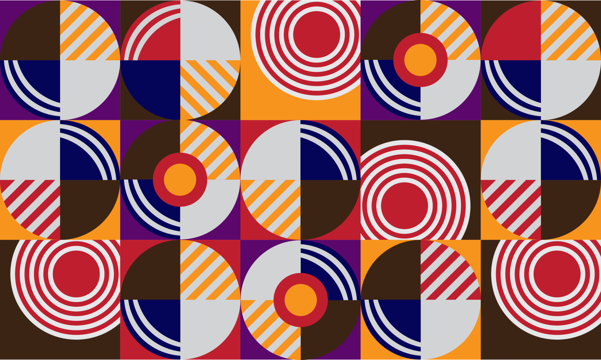 Bauhaus geometric Background shape with gradient color for wall art
