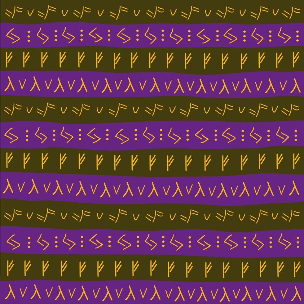 Striped background with ethnic pattern. vector