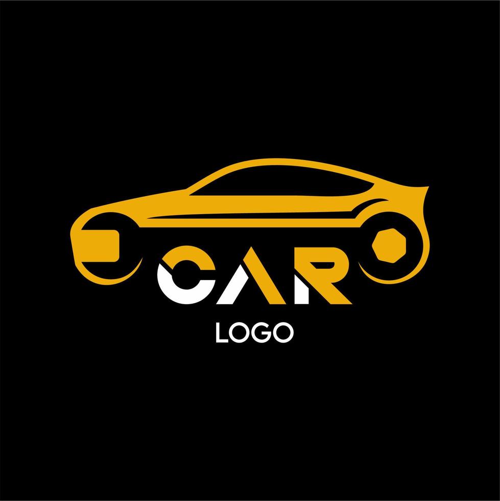 vector de plantilla de logotipo de coche. icono de reparación de coche mecánico de automóviles pro