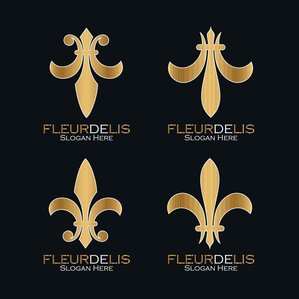 Fleur de lis logo set 7539027 Vector Art at Vecteezy