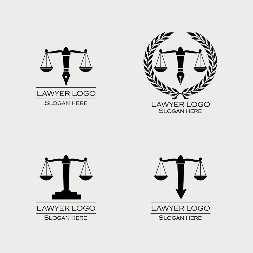 Law firm logo collection vector